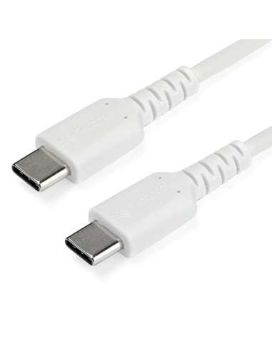 Cable de 1m de Carga USB C - de Carga Rápida y Sincronización USB 2.0 Tipo C a USB C para Portátiles - Revestimiento TPE de Fib