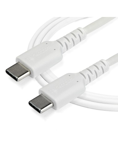 Cable de 1m de Carga USB C - de Carga Rápida y Sincronización USB 2.0 Tipo C a USB C para Portátiles - Revestimiento TPE de Fib