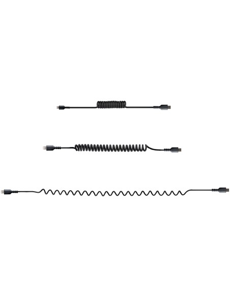 Cable de 50cm USB-C a Lightning MFi, Cable USB Tipo C Rizado de Carga Negro para iPhone, con Recubrimiento de TPE, Núcleo de Fi