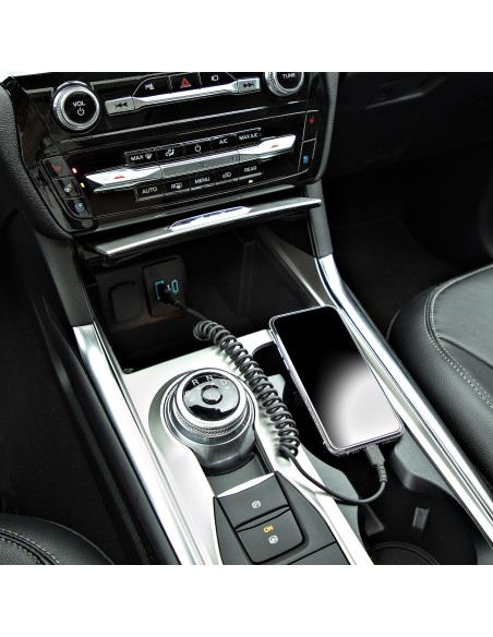 Cable de 50cm USB-C a Lightning MFi, Cable USB Tipo C Rizado de Carga Negro para iPhone, con Recubrimiento de TPE, Núcleo de Fi