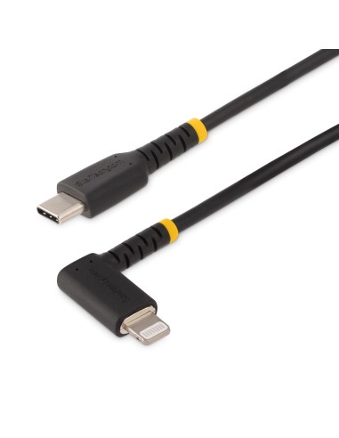 Cable de 1m USB-C a Lightning - Cable USB 2.0 a Lightning Acodado - Cable USB Tipo C a Lightning - Cable de Carga - Cable Light