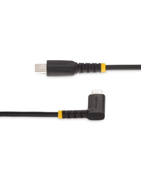 Cable de 1m USB-C a Lightning - Cable USB 2.0 a Lightning Acodado - Cable USB Tipo C a Lightning - Cable de Carga - Cable Light