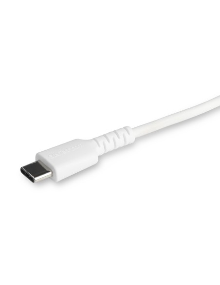Cable Resistente USB-C a Lightning de 2 m Blanco - Cable de Sincronización y Carga USB Tipo C a Lightning con Fibra de Aramida 