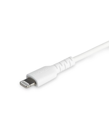 Cable Resistente USB-C a Lightning de 2 m Blanco - Cable de Sincronización y Carga USB Tipo C a Lightning con Fibra de Aramida 