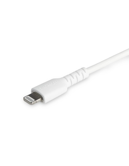 Cable Resistente USB-C a Lightning de 2 m Blanco - Cable de Sincronización y Carga USB Tipo C a Lightning con Fibra de Aramida 