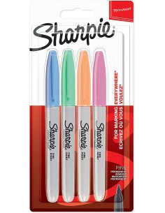 2065402 marcador permanente Fibre tip Azul, Verde, Naranja, Rosa 4 pieza(s)