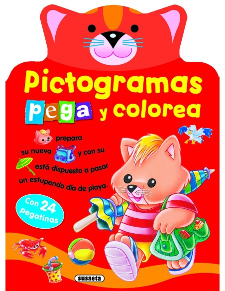 Pictogramas Pega y colorea conejito