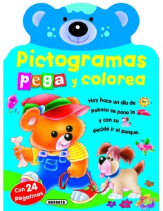 Pictogramas Pega y colorea conejito