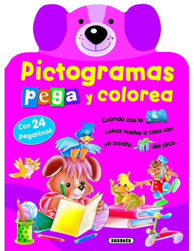 Pictogramas Pega y colorea conejito