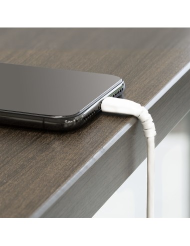 Cable Resistente USB-A a Lightning de 1 m Blanco - Cable de Alimentación y Sincronización USB Tipo A a Lightning con Fibra de A