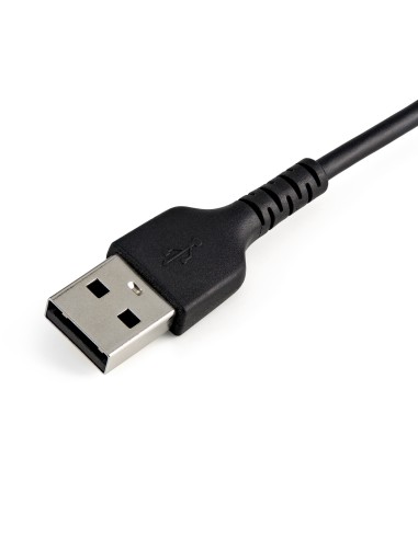 Cable Resistente USB-A a Lightning de 30 cm Negro - Cable de Sincronización y Carga USB Tipo A a Lightning con Fibra de Aramida