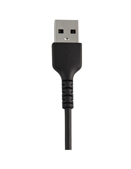 Cable Resistente USB-A a Lightning de 30 cm Negro - Cable de Sincronización y Carga USB Tipo A a Lightning con Fibra de Aramida