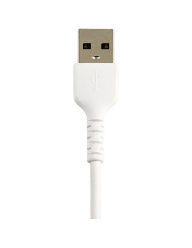 Cable Resistente USB-A a Lightning de 30 cm Blanco - Cable de Sincronización y Carga USB Tipo A a Lightning con Fibra de Aramid