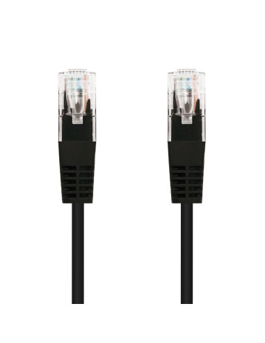 CABLE RED LATIGUILLO RJ45 CAT.5E UTP AWG24, NEGRO, 0.5 M