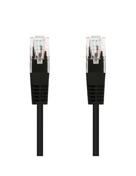 CABLE RED LATIGUILLO RJ45 CAT.5E UTP AWG24, NEGRO, 0.5 M