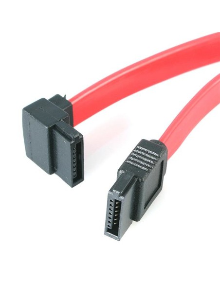 Cable Serial ATA SATA a SATA Acodado a la Izquierda - 12 pulgadas