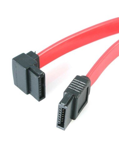 Cable de 45cm de Datos SATA en Ángulo Recto a la Izquierda Acodado 7 Pines - 2x Serial ATA Macho