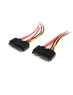 Cable de Extensión SATA de 22 Pines - Serial ATA Macho - SATA Hembra - 0,3m