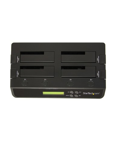 Clonador Borrador Autónomo USB 3.0 / eSATA a SATA de 4 Bahías para Discos Duros y SSDs 1:3 - Docking Station - Sanitizador
