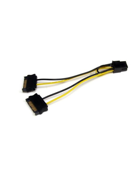 Cable Adaptador 15cm Alimentación SATA a Conector 6 Pines de Corriente de Tarjeta Gráfica PCI Express PCIe