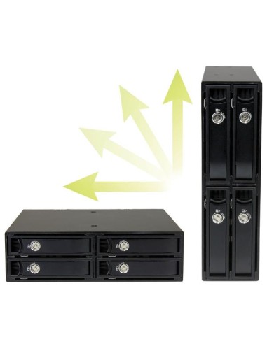 Backplane Rack Móvil 5,25 Pulgadas a 4 Unidades 2,5 SATA/SAS
