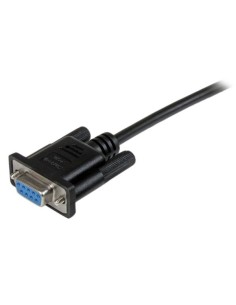 Cable de 1m Nulo de Módem Serie RS232 DB9 - Hembra a Hembra - Color Negro 2