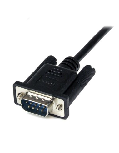 Cable 2m Módem Nulo Null Serie Serial DB9 Hembra a Macho - Negro