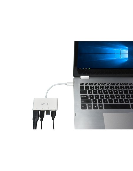 SCT502 base para portátil y replicador de puertos USB 3.2 Gen 1 (3.1 Gen 1) Type-C Blanco