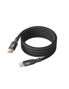 Cable de carga y datos , 1m, USB-C a USB-C, Carga ultrarrápida 60W, sistema magnético, Trenzado resistente, Negro