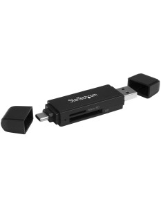 Lector Grabador USB 3.0 USB-C Tipo C y USB-A de Tarjetas de Memoria Flash SD Micro SD Alimentado por USB 2