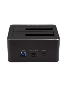 Docking Station USB 3.0 de 2 Bahías SATA de 2,5 o 3,5 Pulgadas para SSD o Disco Duro Base de Conexión para Unidades de Disco 2