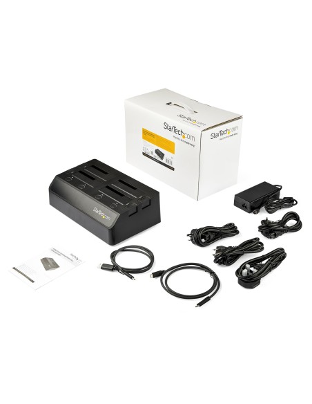 Base de Acoplamiento USB 3.1 de 4 Bahías SATA - Docking Station USB de Discos Duros o SSD SATA III de 2,5/3,5" - de Intercambio