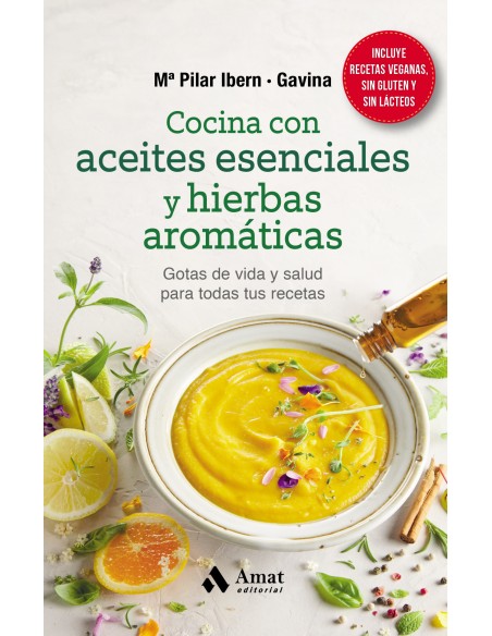 Cocina con aceites esenciales y hierbas aromaticas