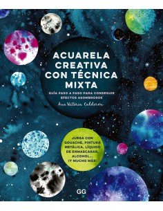 Acuarela creativa con tecnica mixta