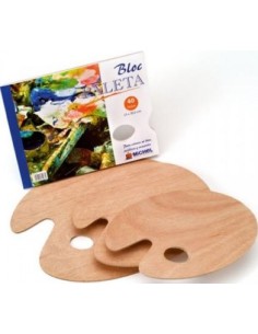 Paleta de madera ovalada 25x30cm