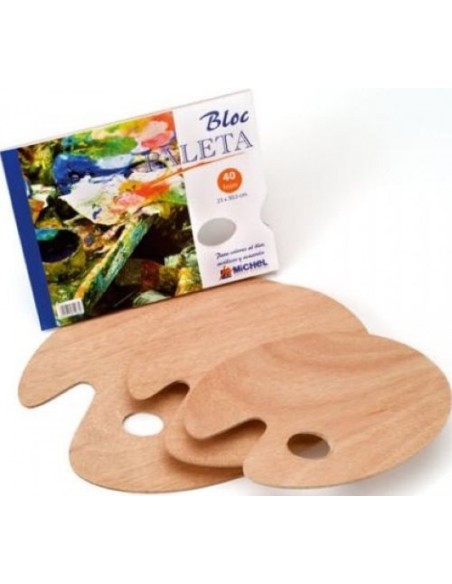 Paleta de madera ovalada 25x30cm