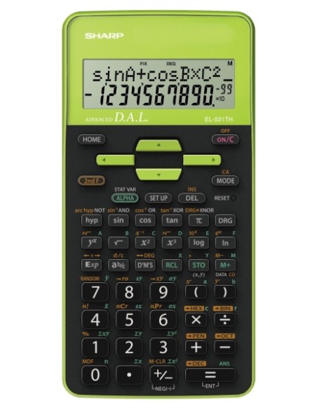 EL-531TH calculadora Bolsillo Calculadora científica Negro, Verde