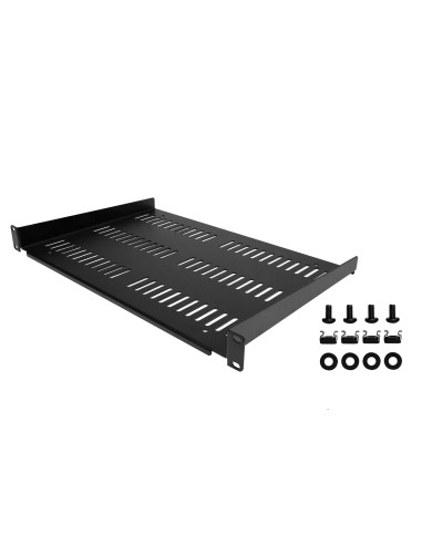 Estante Ventilado 1U para Armario Rack de Servidores - Bandeja Universal Voladiza para Montaje en Rack de 19" - Capacidad de 25