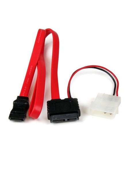 Adaptador Cable SATA Slimline Línea Delgada 13 Pines a Molex Macho LP4 y SATA