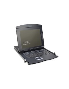 Consola modular con TFT de 17" (48,3 cm), KVM Cat.5 de 16 puertos y panel táctil, teclado español