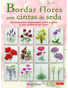 Bordar flores con cintas de seda