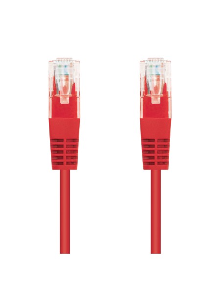 Cable Red Latiguillo RJ45 CAT.6 UTP AWG24, Rojo, 25 cm