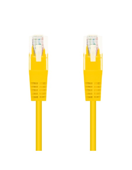 Cable Red Latiguillo RJ45 CAT.6 UTP AWG24, Amarillo, 25 cm