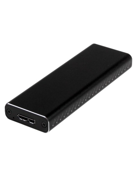 Caja USB 3.0 (5Gbps) a SSD M.2 de Aluminio con UASP - Negro - SATA NGFF M.2 con B Key y B+M Key - Caja Portátil Externa M.2 - N