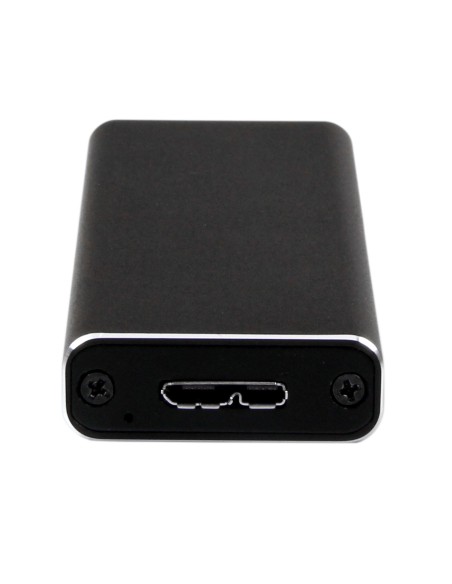 Caja USB 3.0 (5Gbps) a SSD M.2 de Aluminio con UASP - Negro - SATA NGFF M.2 con B Key y B+M Key - Caja Portátil Externa M.2 - N