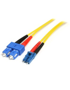 Cable Adaptador de Red de 1m Monomodo Dúplex Fibra Óptica LC-SC - Patch Duplex Modo Sencilla