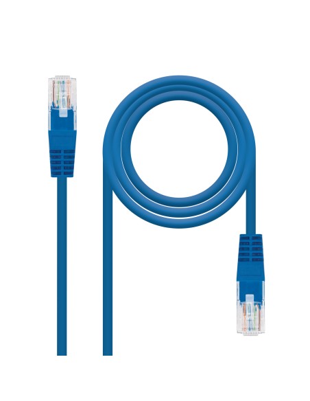 Cable Red Latiguillo RJ45 CAT.6 UTP AWG24, Azul, 30 cm