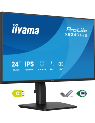 ProLite XB2491HS-B1 pantalla para PC 60,5 cm (23.8") 1920 x 1080 Pixeles Full HD LCD Negro