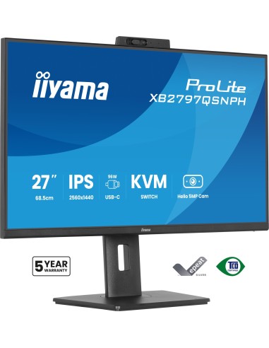 ProLite XB2797QSNPH-B1 27IN IPS LCD 4MS 2560X1440 350CD/M2 HDMI/DP/USB 2 pantalla para PC 68,6 cm (27") 2560 x 1440 Pixeles Quad