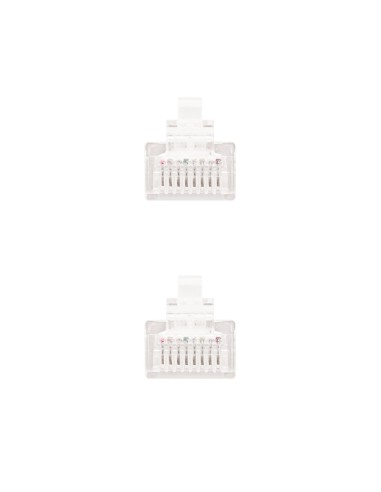 Cable Red Latiguillo RJ45 CAT.6 UTP AWG24, Blanco, 30 cm